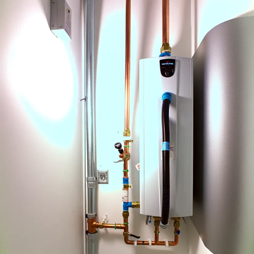 Completed tankless water heater installation result in Malden home